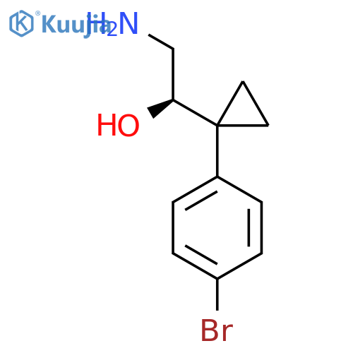 (1R)-2-amino-1-1-(4-bromophenyl)cyclopropylethan-1-ol structure