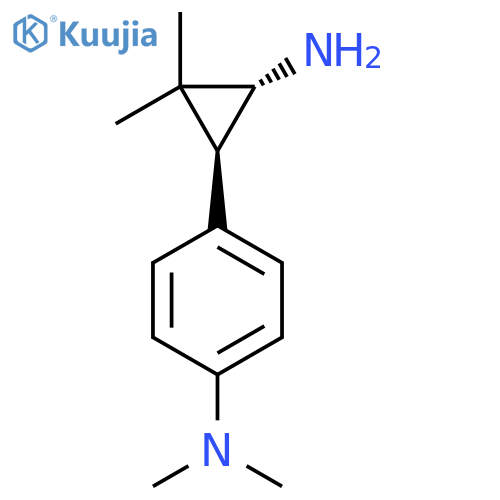 rac-4-[(1R,3S)-3-amino-2,2-dimethylcyclopropyl]-N,N-dimethylaniline structure