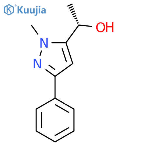 (1S)-1-(1-methyl-3-phenyl-1H-pyrazol-5-yl)ethan-1-ol structure
