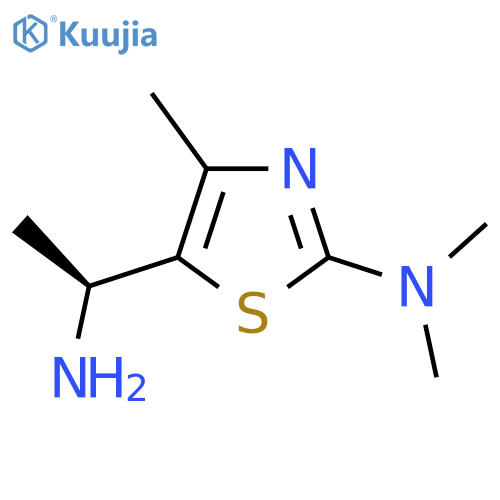 5-(1S)-1-aminoethyl-N,N,4-trimethyl-1,3-thiazol-2-amine structure