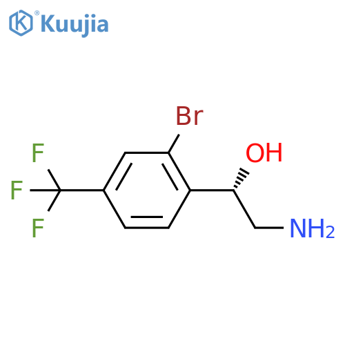 (1S)-2-amino-1-2-bromo-4-(trifluoromethyl)phenylethan-1-ol structure
