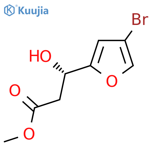methyl (3S)-3-(4-bromofuran-2-yl)-3-hydroxypropanoate structure