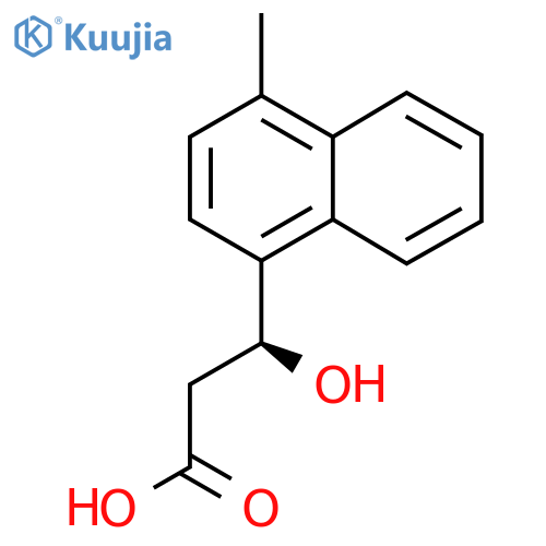 (3S)-3-hydroxy-3-(4-methylnaphthalen-1-yl)propanoic acid structure