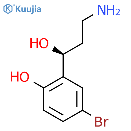 2-(1S)-3-amino-1-hydroxypropyl-4-bromophenol structure