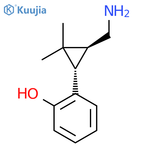 rac-2-(1R,3R)-3-(aminomethyl)-2,2-dimethylcyclopropylphenol structure