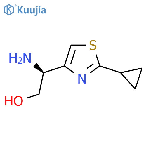 (2S)-2-amino-2-(2-cyclopropyl-1,3-thiazol-4-yl)ethan-1-ol structure
