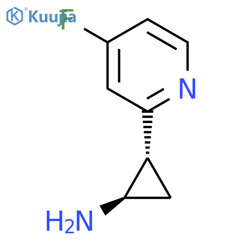 rac-(1R,2R)-2-(4-fluoropyridin-2-yl)cyclopropan-1-amine structure