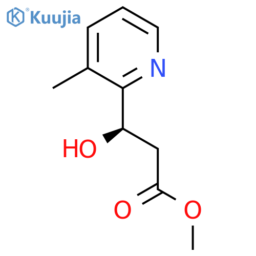 methyl (3R)-3-hydroxy-3-(3-methylpyridin-2-yl)propanoate structure