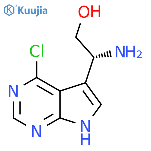 (2R)-2-amino-2-{4-chloro-7H-pyrrolo2,3-dpyrimidin-5-yl}ethan-1-ol structure