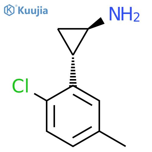rac-(1R,2S)-2-(2-chloro-5-methylphenyl)cyclopropan-1-amine structure