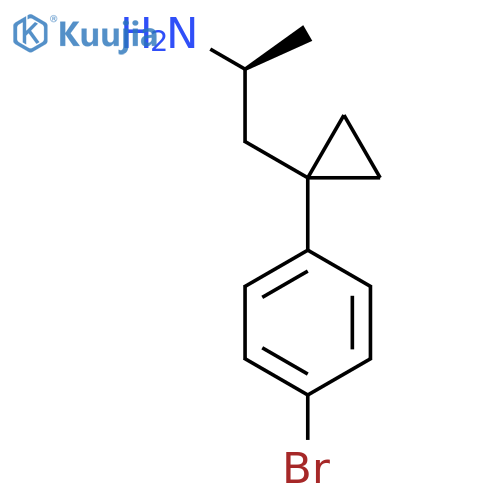 (2S)-1-1-(4-bromophenyl)cyclopropylpropan-2-amine structure