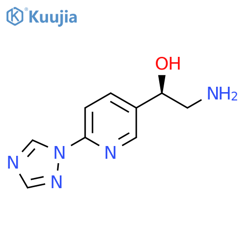 (1R)-2-amino-1-6-(1H-1,2,4-triazol-1-yl)pyridin-3-ylethan-1-ol structure