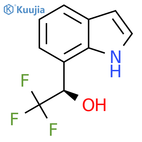 (1R)-2,2,2-trifluoro-1-(1H-indol-7-yl)ethan-1-ol structure