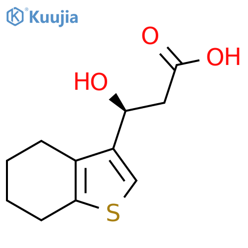 (3S)-3-hydroxy-3-(4,5,6,7-tetrahydro-1-benzothiophen-3-yl)propanoic acid structure