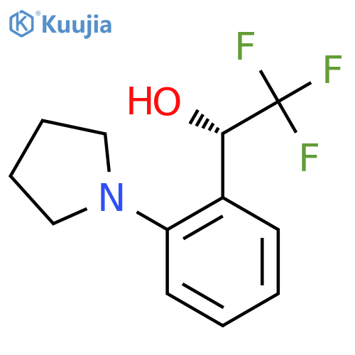 (1S)-2,2,2-trifluoro-1-2-(pyrrolidin-1-yl)phenylethan-1-ol structure