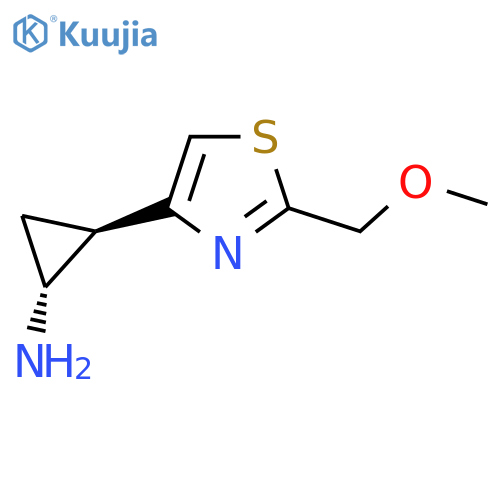 rac-(1R,2R)-2-2-(methoxymethyl)-1,3-thiazol-4-ylcyclopropan-1-amine structure