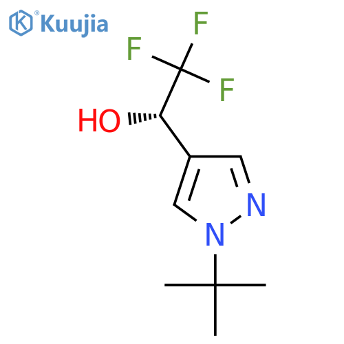 (1S)-1-(1-tert-butyl-1H-pyrazol-4-yl)-2,2,2-trifluoroethan-1-ol structure