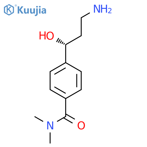 4-(1R)-3-amino-1-hydroxypropyl-N,N-dimethylbenzamide structure