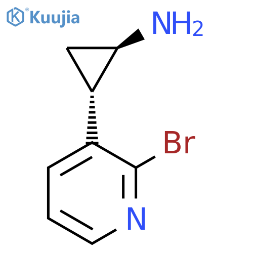 rac-(1R,2S)-2-(2-bromopyridin-3-yl)cyclopropan-1-amine structure