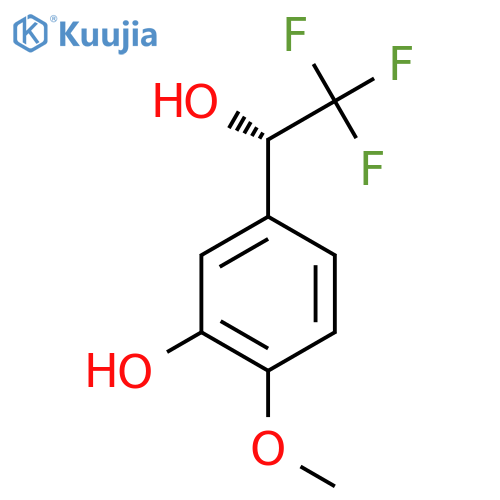 2-methoxy-5-(1S)-2,2,2-trifluoro-1-hydroxyethylphenol structure