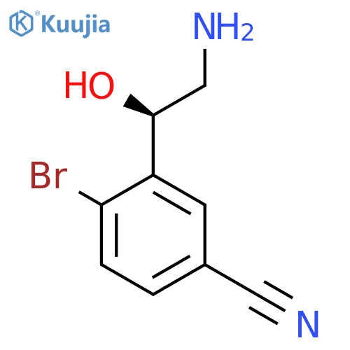 3-(1R)-2-amino-1-hydroxyethyl-4-bromobenzonitrile structure