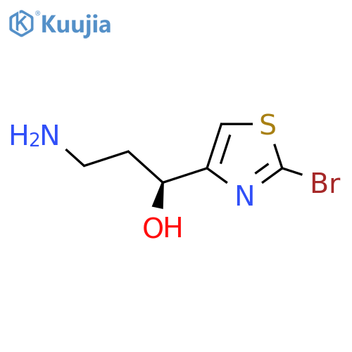 (1S)-3-amino-1-(2-bromo-1,3-thiazol-4-yl)propan-1-ol structure