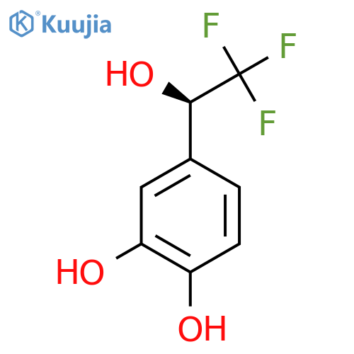 4-(1R)-2,2,2-trifluoro-1-hydroxyethylbenzene-1,2-diol structure