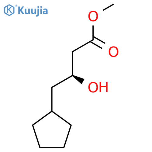 methyl (3S)-4-cyclopentyl-3-hydroxybutanoate structure