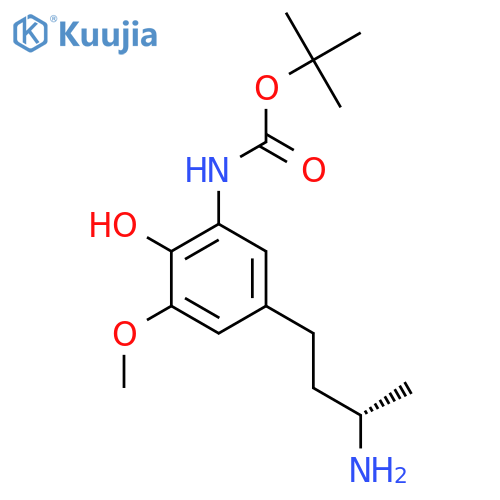 tert-butyl N-{5-(3S)-3-aminobutyl-2-hydroxy-3-methoxyphenyl}carbamate structure