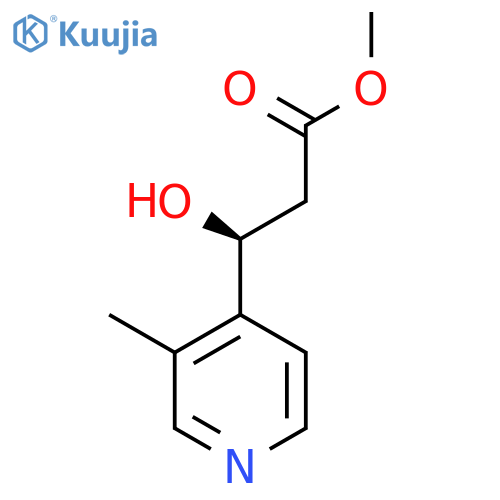 methyl (3S)-3-hydroxy-3-(3-methylpyridin-4-yl)propanoate structure