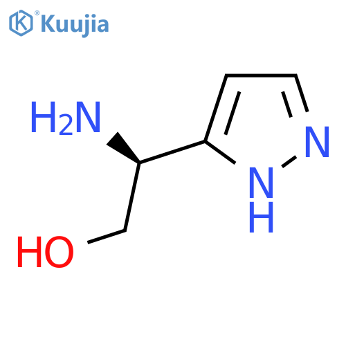 (2S)-2-amino-2-(1H-pyrazol-3-yl)ethan-1-ol structure