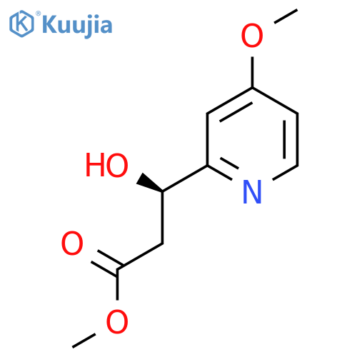 methyl (3R)-3-hydroxy-3-(4-methoxypyridin-2-yl)propanoate structure