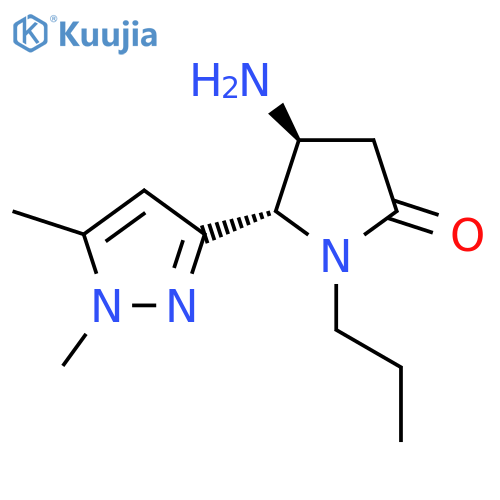 4-amino-5-(1,5-dimethyl-1H-pyrazol-3-yl)-1-propylpyrrolidin-2-one structure