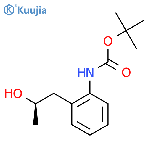 tert-butyl N-{2-(2R)-2-hydroxypropylphenyl}carbamate structure