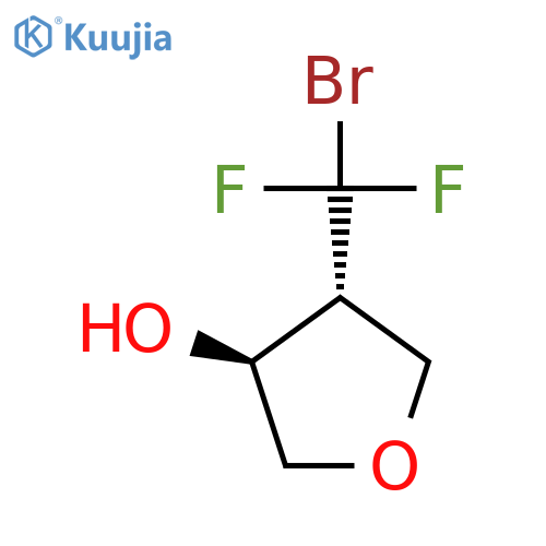 rac-(3R,4S)-4-(bromodifluoromethyl)oxolan-3-ol structure