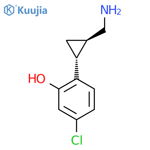 rac-2-(1R,2R)-2-(aminomethyl)cyclopropyl-5-chlorophenol structure