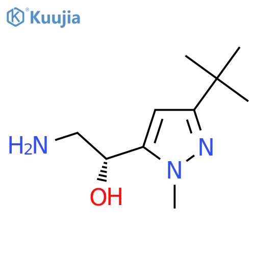 (1R)-2-amino-1-(3-tert-butyl-1-methyl-1H-pyrazol-5-yl)ethan-1-ol structure
