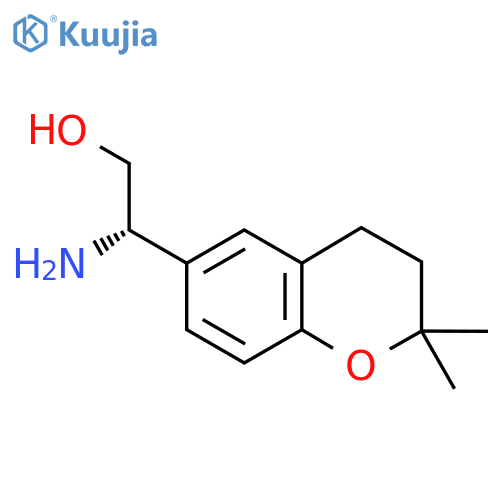 (2S)-2-amino-2-(2,2-dimethyl-3,4-dihydro-2H-1-benzopyran-6-yl)ethan-1-ol structure