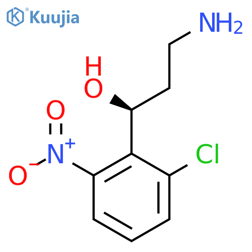 (1S)-3-amino-1-(2-chloro-6-nitrophenyl)propan-1-ol structure