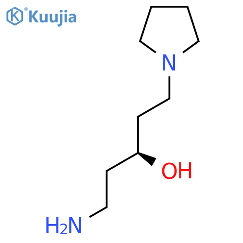 (3S)-1-amino-5-(pyrrolidin-1-yl)pentan-3-ol structure