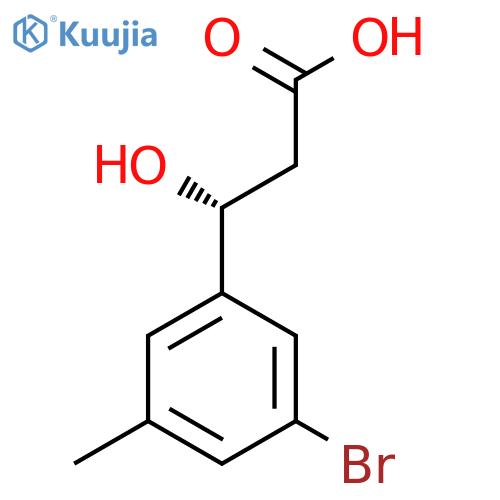 (3R)-3-(3-bromo-5-methylphenyl)-3-hydroxypropanoic acid structure
