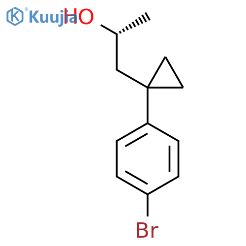 (2R)-1-1-(4-bromophenyl)cyclopropylpropan-2-ol structure