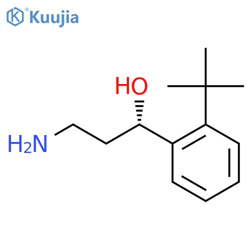 (1S)-3-amino-1-(2-tert-butylphenyl)propan-1-ol structure