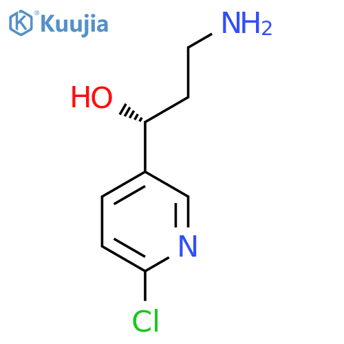 (1R)-3-amino-1-(6-chloropyridin-3-yl)propan-1-ol structure