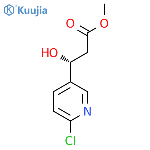 methyl (3R)-3-(6-chloropyridin-3-yl)-3-hydroxypropanoate structure