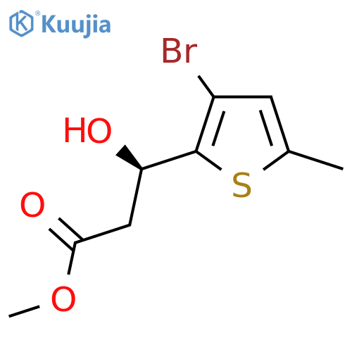 methyl (3R)-3-(3-bromo-5-methylthiophen-2-yl)-3-hydroxypropanoate structure