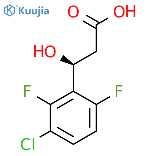 (3S)-3-(3-chloro-2,6-difluorophenyl)-3-hydroxypropanoic acid structure
