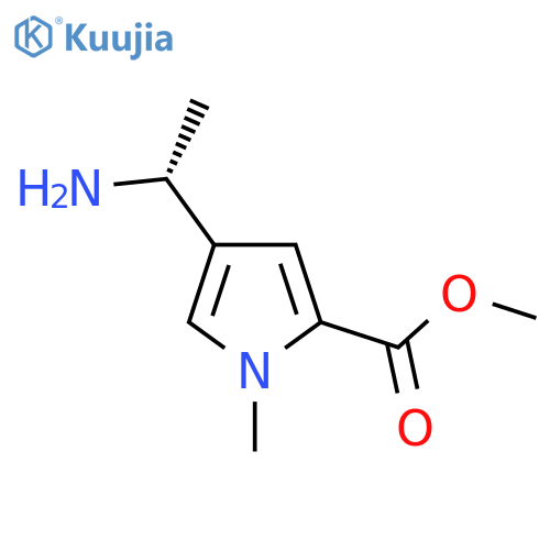 methyl 4-(1R)-1-aminoethyl-1-methyl-1H-pyrrole-2-carboxylate structure