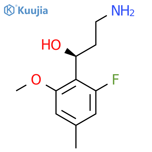 (1S)-3-amino-1-(2-fluoro-6-methoxy-4-methylphenyl)propan-1-ol structure