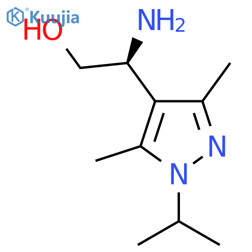 (2S)-2-amino-2-3,5-dimethyl-1-(propan-2-yl)-1H-pyrazol-4-ylethan-1-ol structure